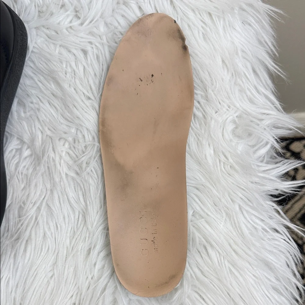 GUCCI ACE Black Sneakers with Red and Gold Accents bee 5 - Picture 11 of 16